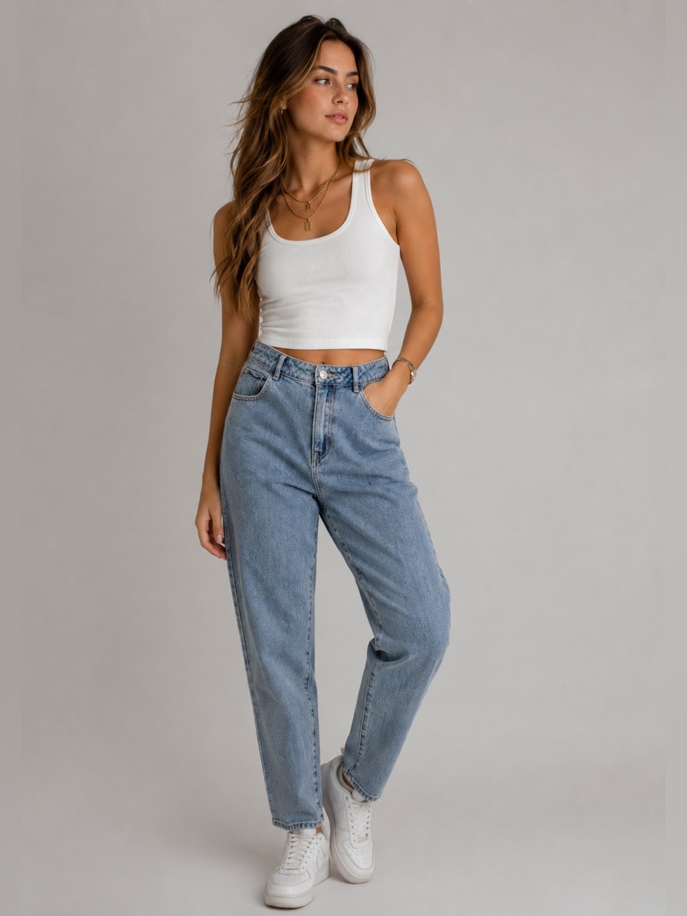 PacSun Mom Jeans Size 28 High Rise Light Wash Blue 100% Cotton Denim Mom Fit